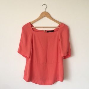 Zara coral colored top
